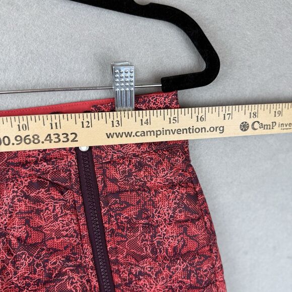 Smartwool Smartloft 120 Puffer Skirt coral pink snakeskin size XS zip front mini - Picture 5 of 7